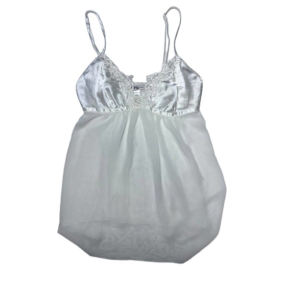 Linea Donatella Sheer Silk White lingerie Size Small - Picture 2 of 10